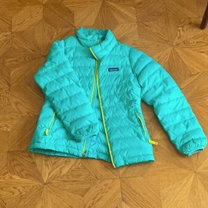 Turquoise Patagonia Girls Puffer Jacket